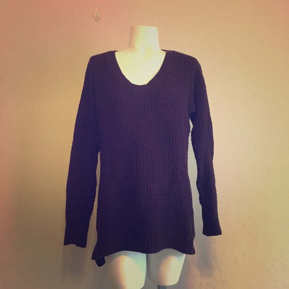 Victoria's Secret Chunky Knit Dark Purple Sweater - Picture 1 of 6